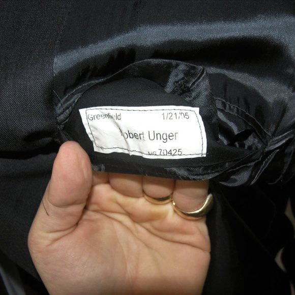 Martin Greenfield Bespoke Solid Charcoal Gray Two Button Sport Coat 44R - Picture 10 of 11